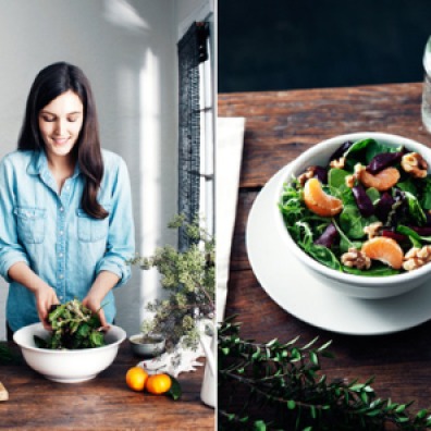 The wear-anytime chambray shirt. Just try to look smoother making a salad than this girl